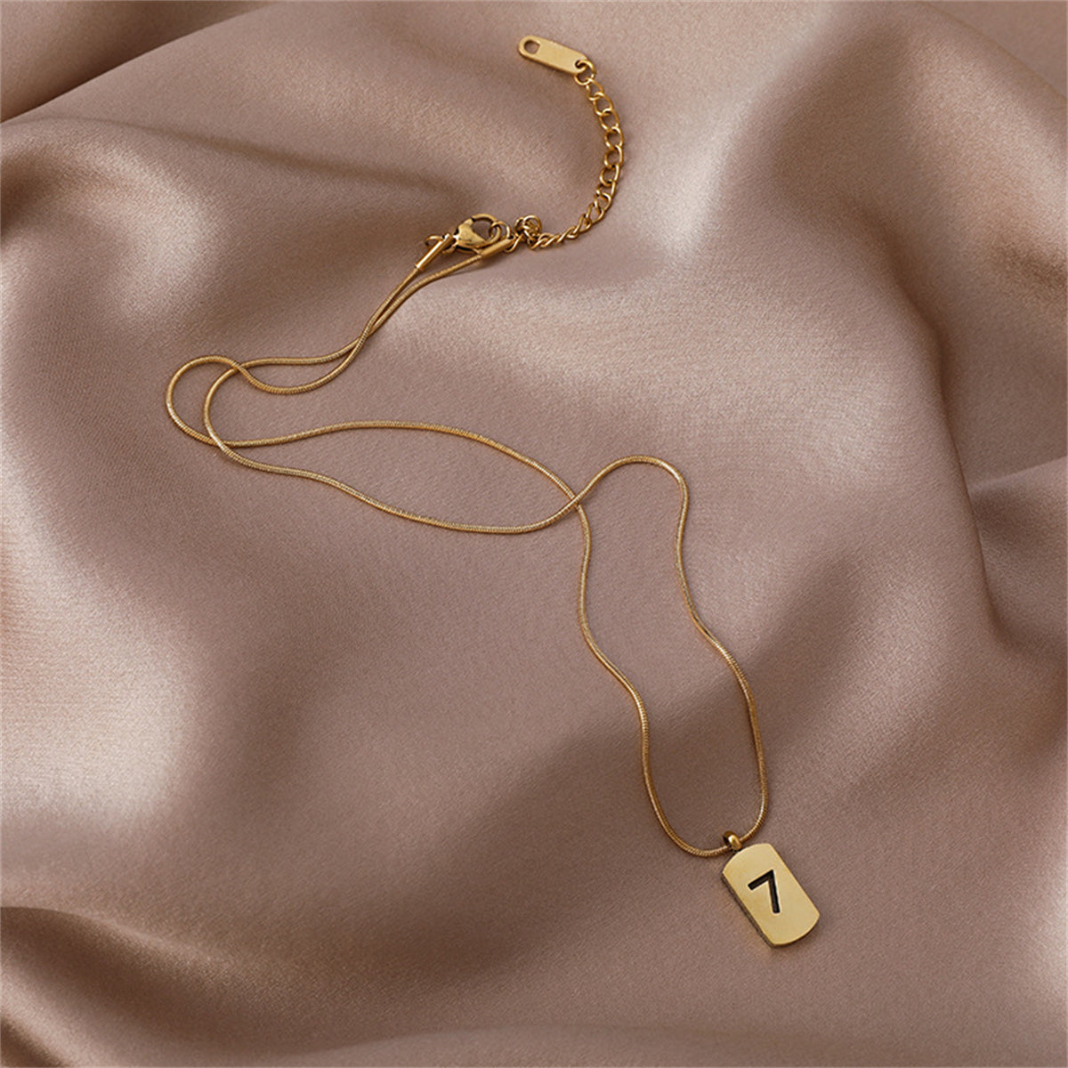18K Gold-Plated Seven Days Nice Week Pendant Necklace