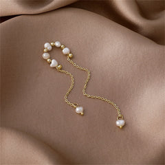 Pearl & 18K Gold-Plated Tassel Ear Cuff