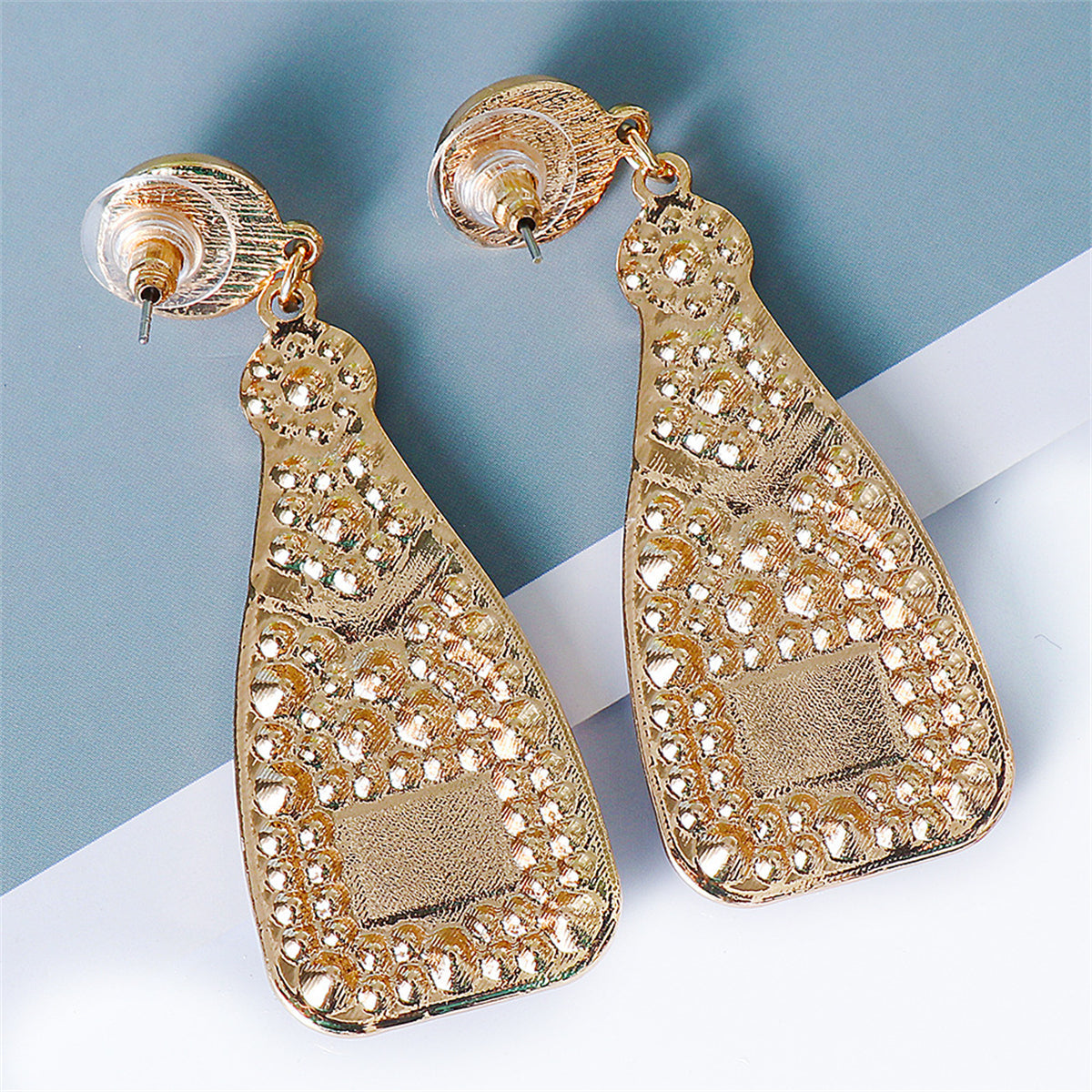Pink Cubic Zirconia & Pearl 18K Gold-Plated Sparkling Champagne Drop Earrings