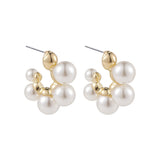 Pearl & 18k Gold-Plated C-Shape Huggie Earrings