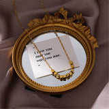 Goldtone Cube Necklace