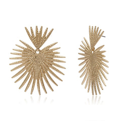 18K Gold-Plated Spikey Heart Dangle Earrings
