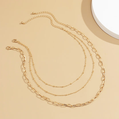 18K Gold-Plated Layered Necklace Set
