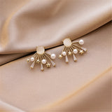 Cats Eye & Pearl 18k Gold-Plated Star Stud Earrings