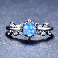 Blue Opal & cubic zirconia Botany Ring - streetregion