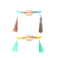 Shell & Reconstituted Turquoise Stretch Bracelet Set