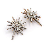 Cubic Zirconia & Crystal Star Stud Earrings