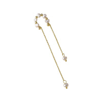 Pearl & 18k Gold-Plated Tassel Ear Cuff