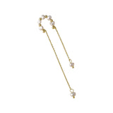 Pearl & 18k Gold-Plated Tassel Ear Cuff