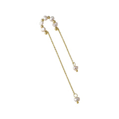 Pearl & 18K Gold-Plated Tassel Ear Cuff