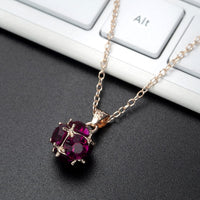 Rose Crystal & 18k Rose Gold-Plated Pendant Necklace