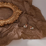 Cubic Zirconia & Crystal 18k Gold-Plated Heart Stud Earrings