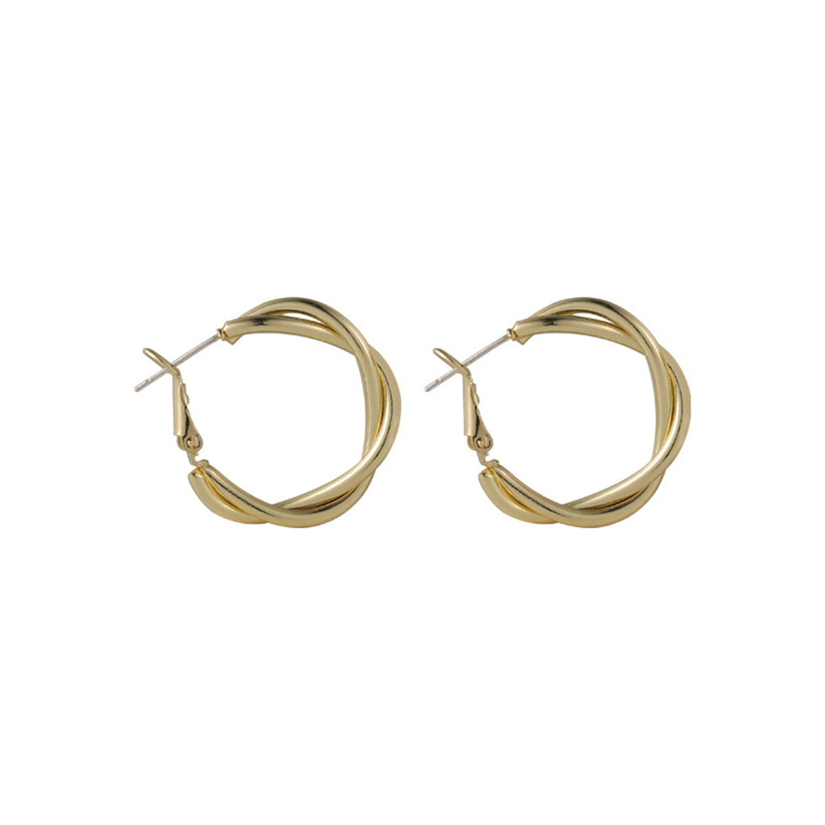 18K Gold-Plated Twine Hoop Earrings