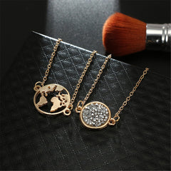 Black Agate & Cubic Zirconia 18K Gold-Plated Tortoise Charm Bracelet Set