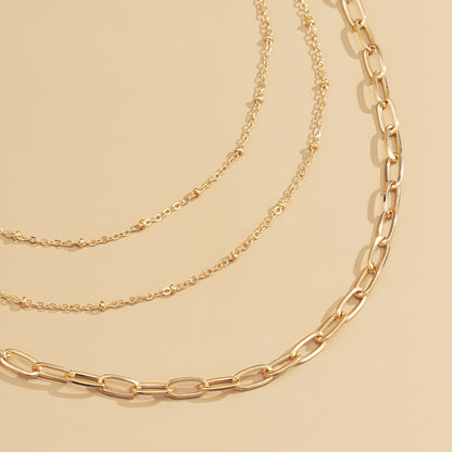 18K Gold-Plated Layered Necklace Set
