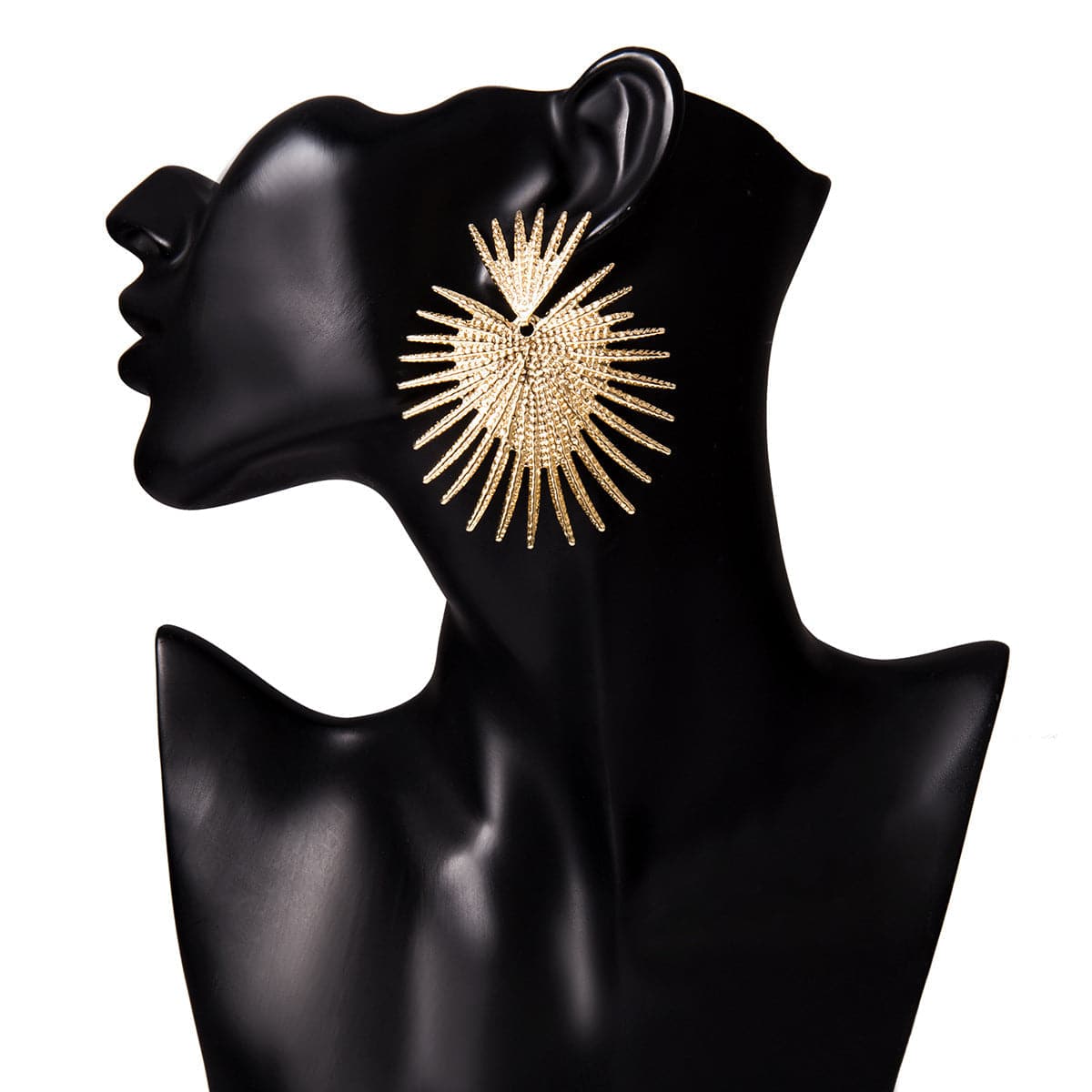 18K Gold-Plated Spikey Heart Dangle Earrings