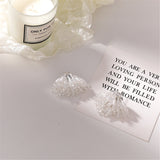 Pearl & Acrylic Silver-Plated Cluster Stud Earrings