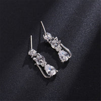 Crystal & Sterling Silver Kitty Drop Earrings - streetregion