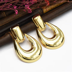 18K Gold-Plated Door Catch Drop Earrings