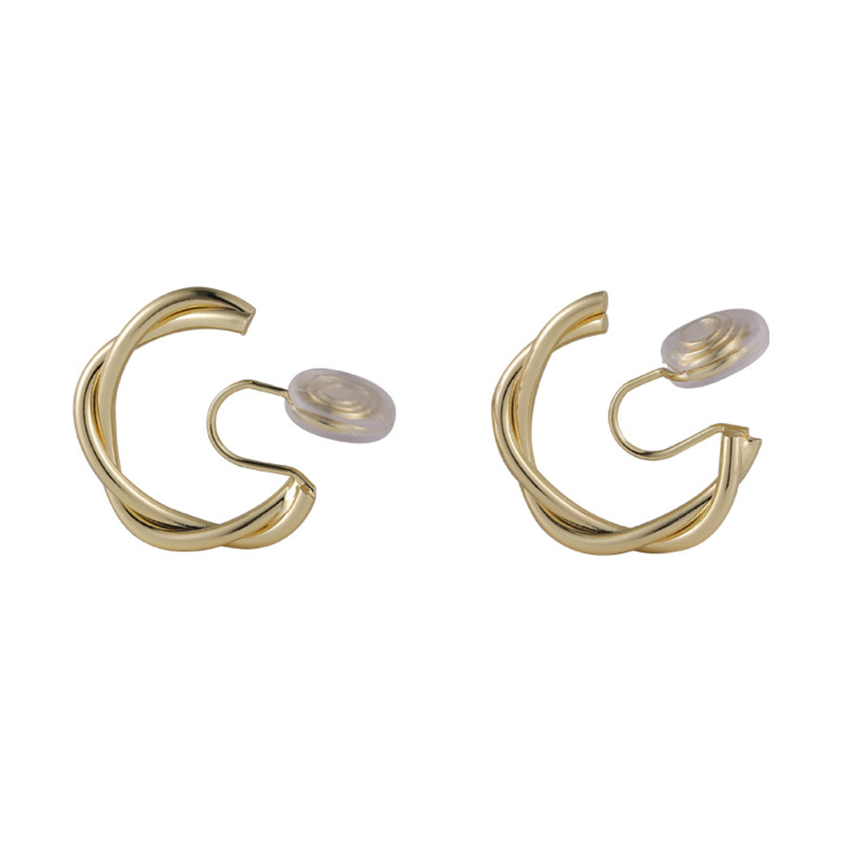 18K Gold-Plated Twine Clip-On Earrings