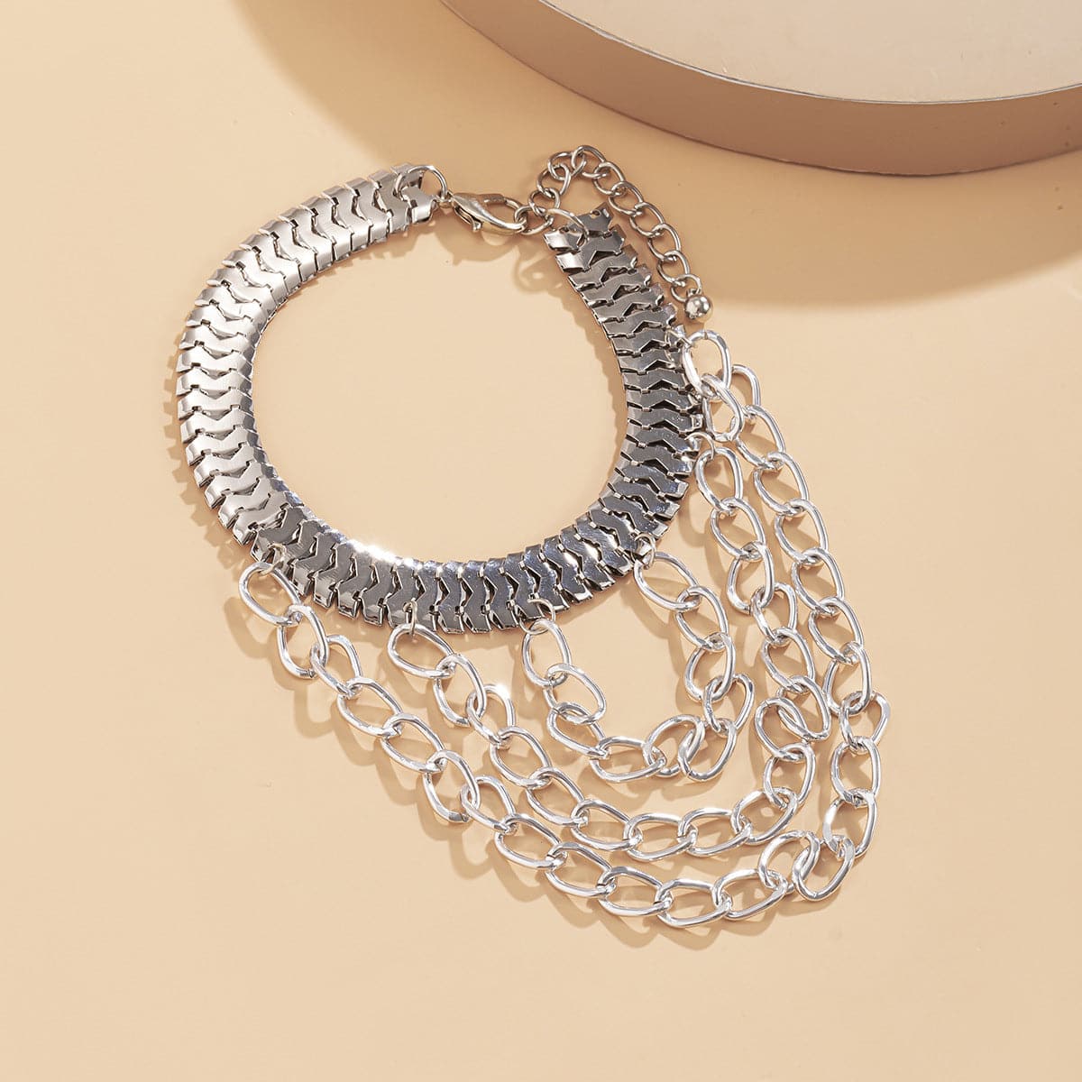 Silver-Plated Snake Chain Layered-Tassel Anklet, silver anklet bracelet, everyday style, lifestyle look