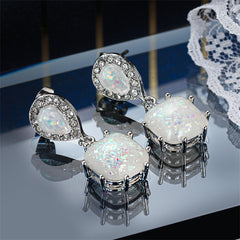 Resin & Cubic Zirconia Drop Earrings