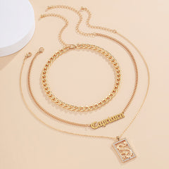 Cubic Zirconia & 18K Gold-Plated 'Capricorn' Pendant Necklace Set