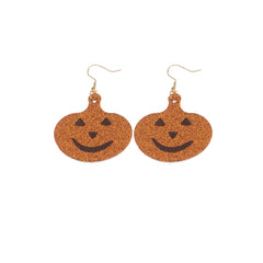Orange Polystyrene & 18K Gold-Plated Glitter Pumpkin Drop Earrings