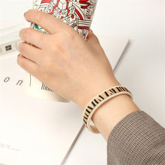 Beige Zebra & 18k Gold-Plated Bracelet - streetregion