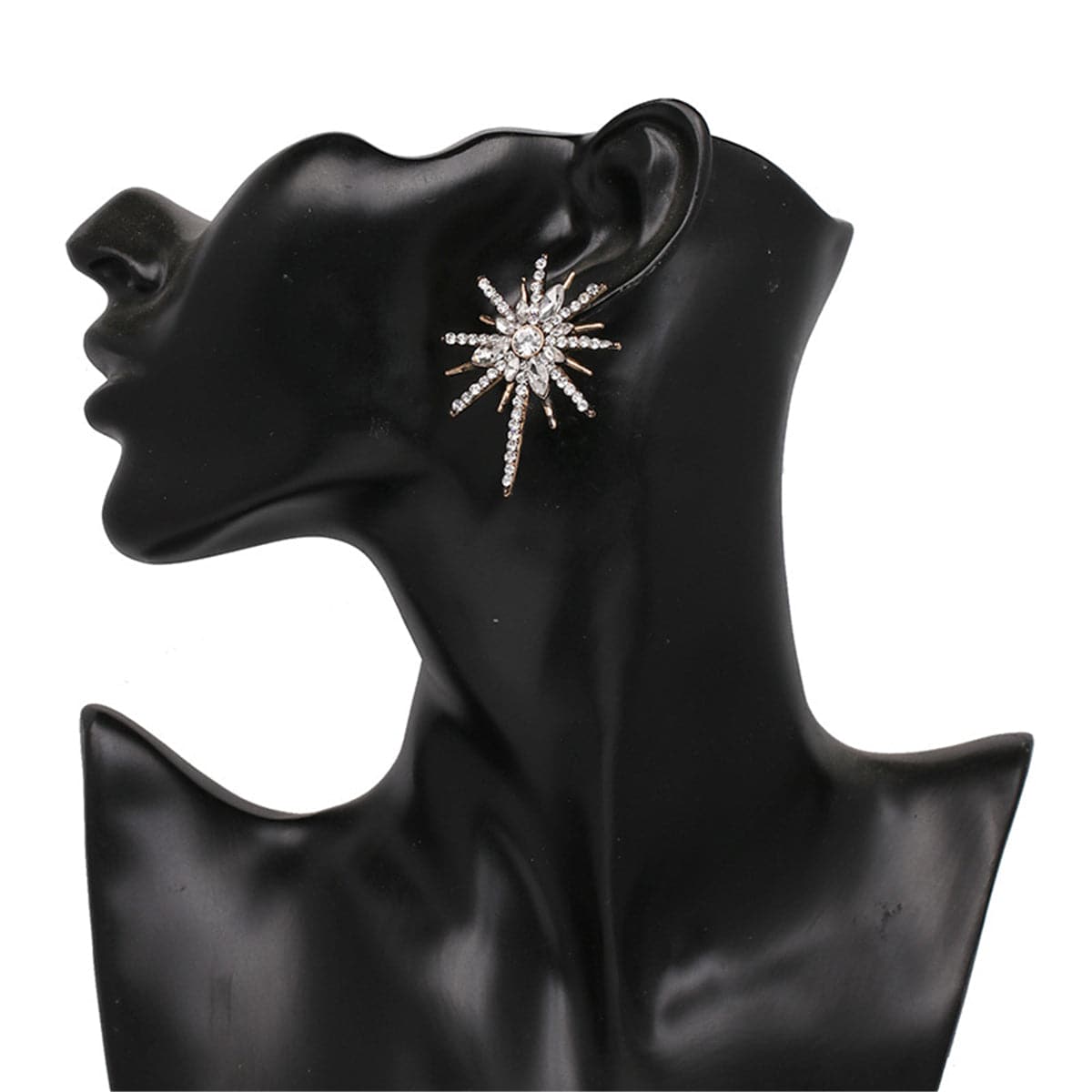 Cubic Zirconia & Crystal Star Stud Earrings