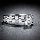cubic zirconia & Silver-Plated Bezel Band & Ring - streetregion