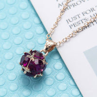 Rose Crystal & 18k Rose Gold-Plated Pendant Necklace