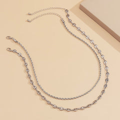 Silver-Plated Intertwined Layered Necklace