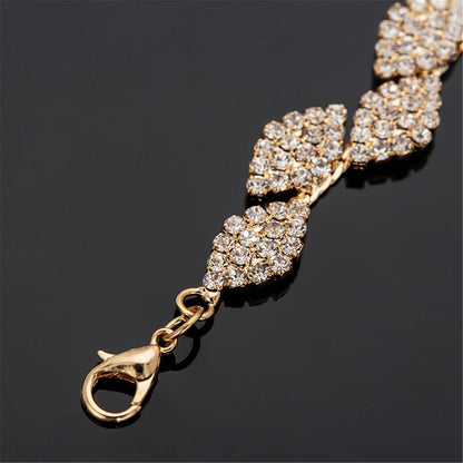 Cubic Zirconia and 18K Gold-Plated Pear-Cut Station Choker Necklace, gold pendant necklace for women, side view