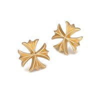 18k Gold-Plated Clover Stud Earrings