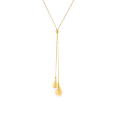 Pearl & 18K Gold-Plated Double Drop Pendant Necklace