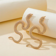 18K Gold-Plated Snake Drop Earrings