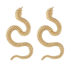 18K Gold-Plated Snake Drop Earrings