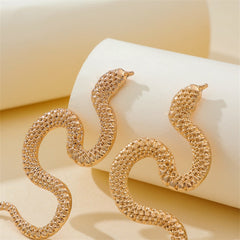 18K Gold-Plated Snake Drop Earrings