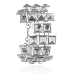 Crystal & Silver-Plated Square Bracelet