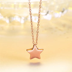18K Rose Gold-Plated Star Pendant Necklace