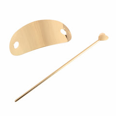 18K Gold-Plated Curved Plate & Stick Hair Clip