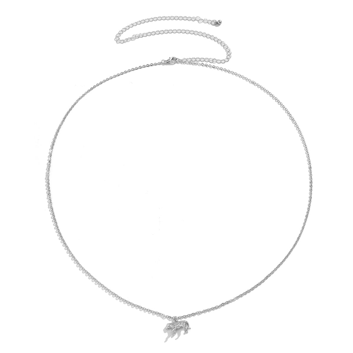 Silver-Plated Tiger Charm Waist Chain