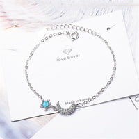 Blue Crystal & cubic zirconia Star & Moon Bracelet - streetregion