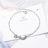 Blue Crystal & cubic zirconia Star & Moon Bracelet - streetregion
