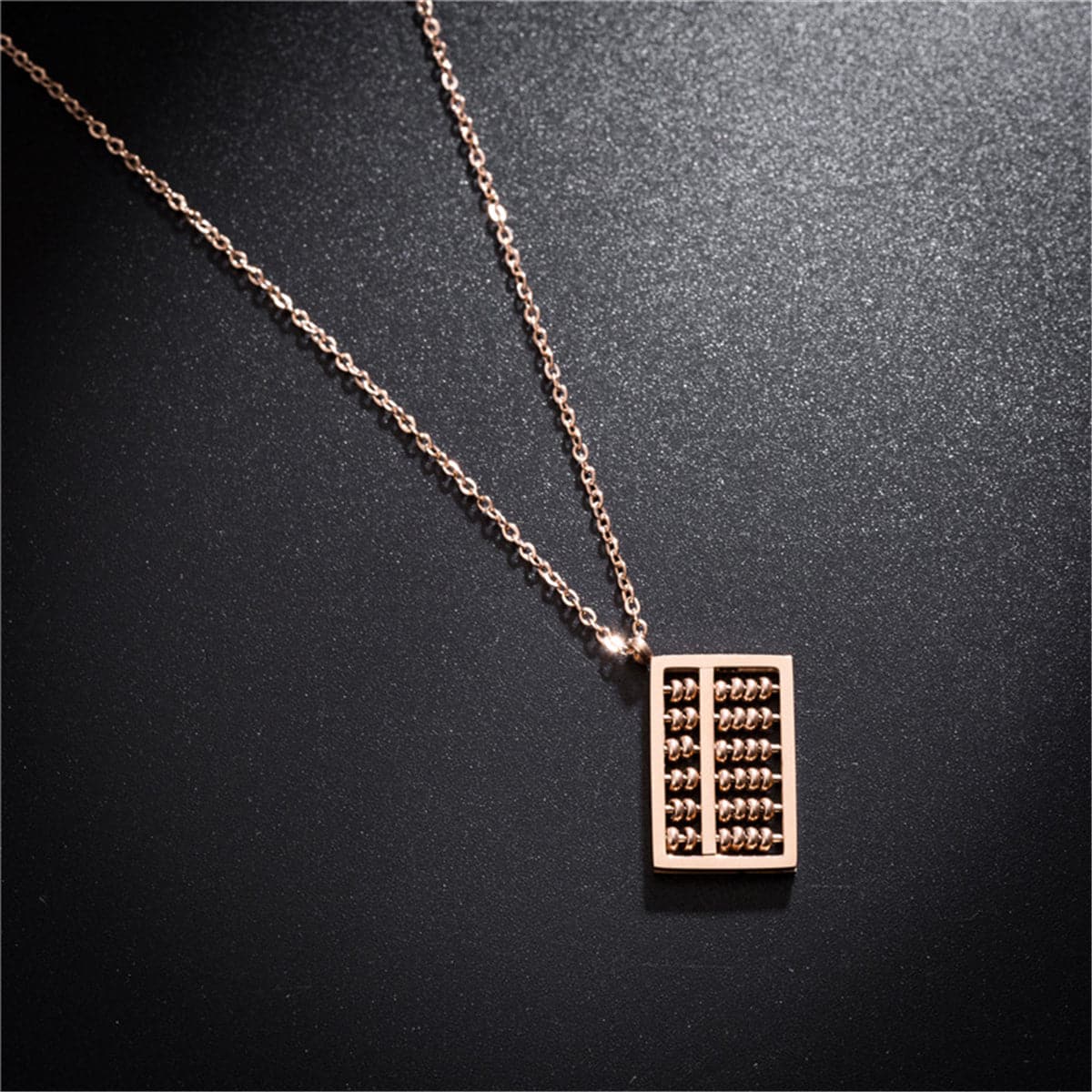 18K Rose Gold-Plated Abacus Pendant Necklace