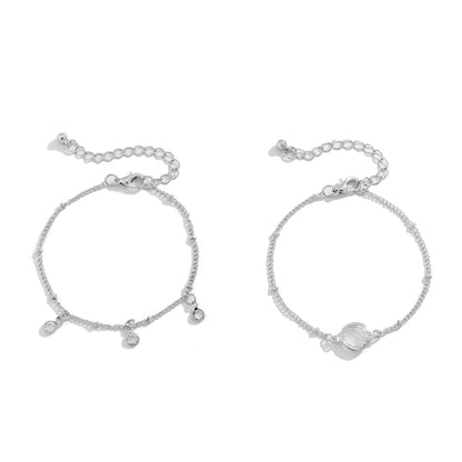 Crystal and Silver-Plated Station Bracelet Set, jewelry gift sets for women, elegant gift for her, side view