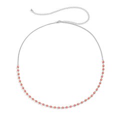 Red Acrylic & Silver-Plated Star Waist Chain