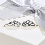 Cubic Zirconia & Sterling Silver Wing Stud Earrings