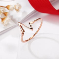18K Rose Gold-Plated Heartbeat Band